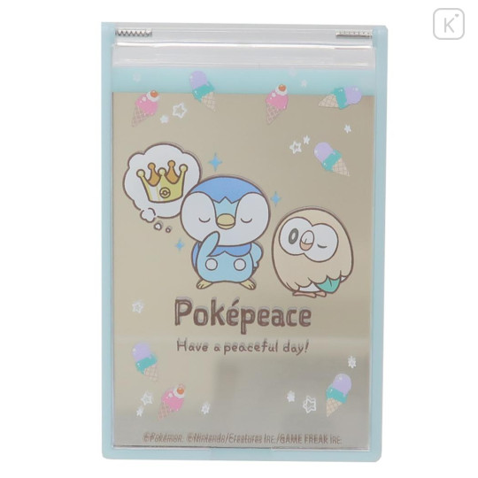 Japan Pokemon Standable Folding Mirror - Piplup & Rowlet / Ice Cream - 1