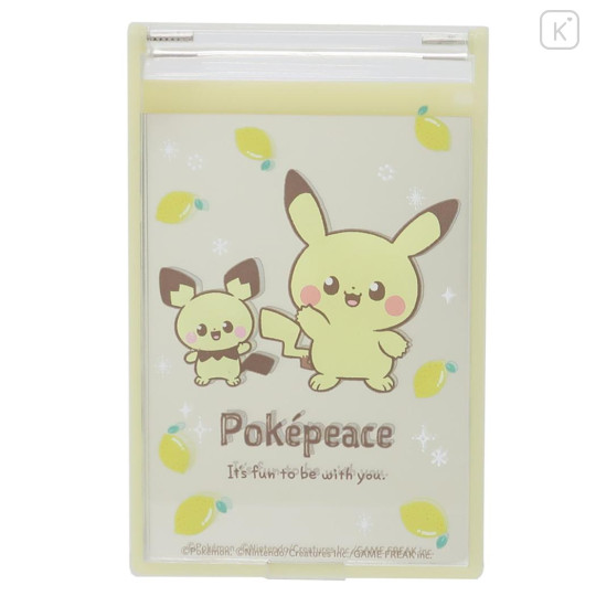 Japan Pokemon Standable Folding Mirror - Pichu & Pikachu / Pokepeace - 1