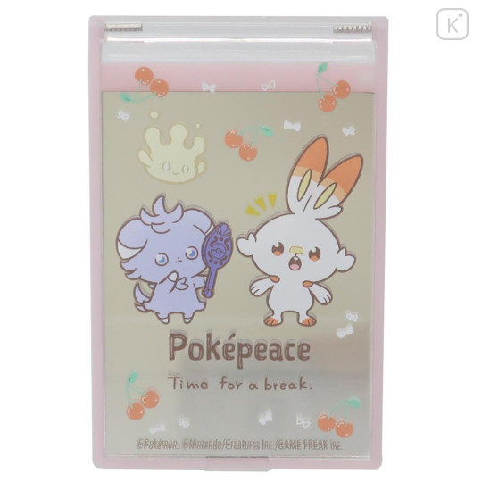 Japan Pokemon Standable Folding Mirror - Espurr & Scorbunny / Pokepeace - 1