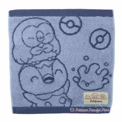 Japan Pokemon Jacquard Towel Handkerchief - Piplup & Rowlet & Milcery / Pokepeace