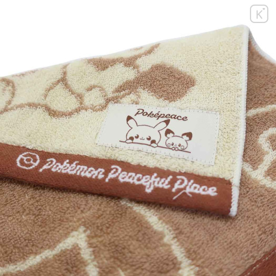 Japan Pokemon Jacquard Towel Handkerchief - Pichu & Pikachu / Pokepeace - 2