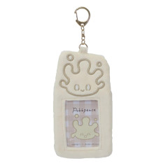 Japan Pokemon Photo Holder Card Case Keychain - Milcery / Fluffy Beige / Enjoy Idol