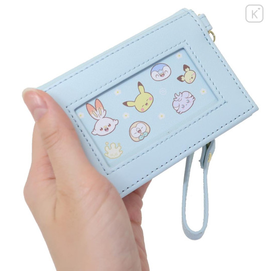 Japan Pokemon Pass Case Card Holder - Espurr, Pichu, Pikachu, Piplup, Rowlet, Scorbunny / Blue - 2