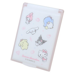 Japan Sanrio Standable Folding Mirror - Characters / White