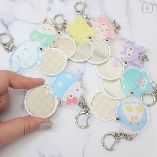Japan Sanrio Mini Hand Mirror Keychain - My Melody - 2