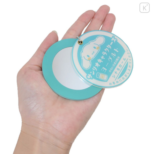 Japan Sanrio Slide Mirror Keychain - Cinnamoroll / Milk Yogurt - 2