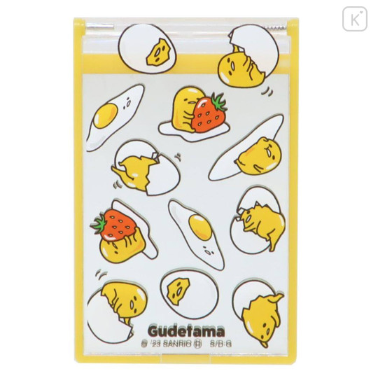 Japan Sanrio Standable Folding Mirror - Gudetama : Yellow - 1