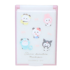 Japan Sanrio × Mochimochi Panda Standable Folding Mirror - Characters /Pink