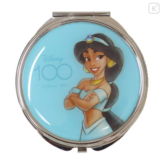 Japan Disney Pocket Zoom Compact Mirror - Jasmine / 100th Anniversary - 1