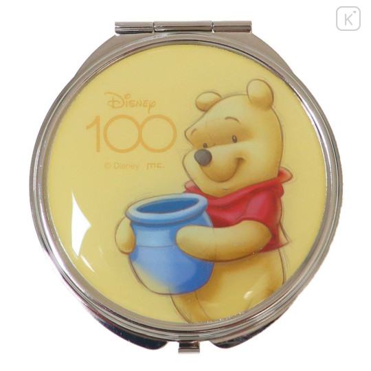Japan Disney Pocket Zoom Compact Mirror - Pooh / 100th Anniversary - 1