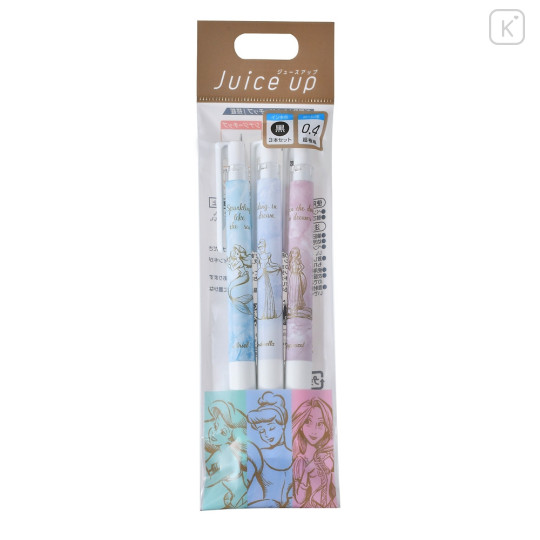Japan Disney Store Juice Up Gel Pen Set - Cinderella, Ariel, Rapunzel - 1