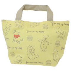 Japan Disney Mini Tote Bag Lunch Bag - Winnie The Pooh / Light Yellow