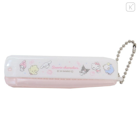 Japan Sanrio Folding Compact Comb & Brush - Characters / White - 2