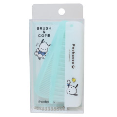 Japan Sanrio Folding Compact Comb & Brush - Pochacco