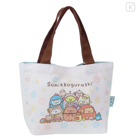 Japan San-X Mini Tote Bag / Lunch Bag - Sumikko Gurashi Movie The Mysterious Child of the Makeshift Factory Blue - 1