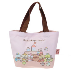 Japan San-X Mini Tote Bag / Lunch Bag - Sumikko Gurashi Movie The Mysterious Child of the Makeshift Factory Pink