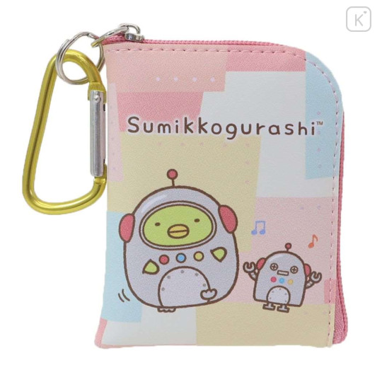 Japan San-X Mini Pouch & Carabiner - Penguin? / Sumikko Gurashi Movie The Mysterious Child of the Makeshift Factory - 1