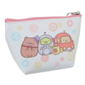 Japan San-X Triangular Mini Pouch - Sumikko Gurashi Movie The Mysterious Child of the Makeshift Factory / Beige - 2