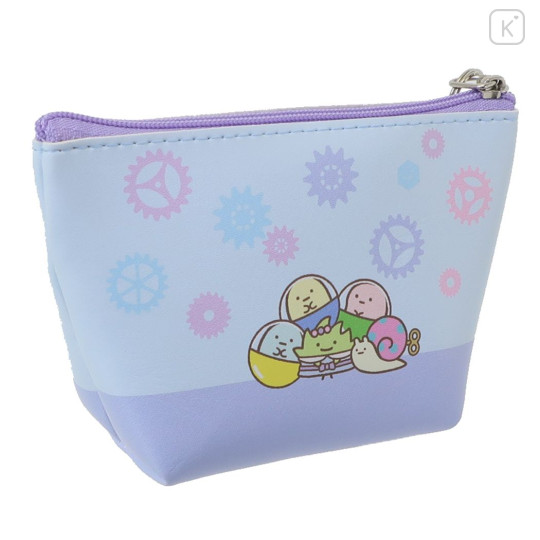 Japan San-X Triangular Mini Pouch - Sumikko Gurashi Movie The Mysterious Child of the Makeshift Factory / Blue - 2