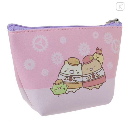 Japan San-X Triangular Mini Pouch - Sumikko Gurashi Movie The Mysterious Child of the Makeshift Factory / Pink - 2