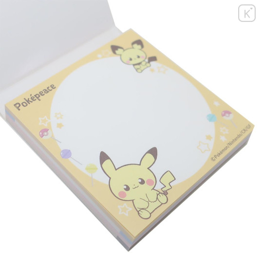 Japan Pokemon Square Memo - Pikachu & Piplup & Rowlet / Pokepeace - 2