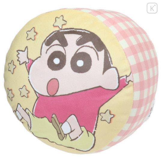 Japan Crayon Shin-chan Fluffy Cushion - Red & Yellow - 1