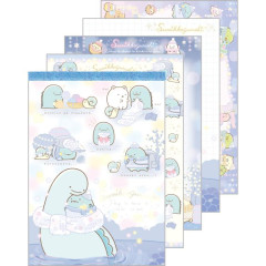 Japan San-X A6 Notepad - Sumikko Gurashi / A Sparkling Night with Tokage and its Mother B