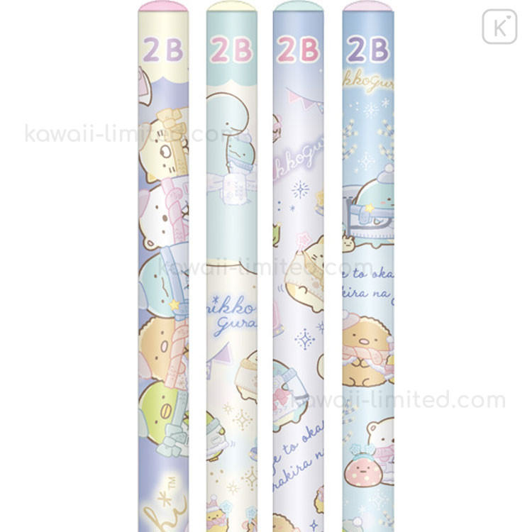 Japan San-X 2B Pencil 4pcs Set - Sumikko Gurashi / A Sparkling Night with  Tokage and its Mother