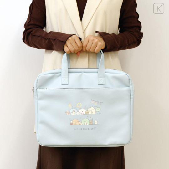 Japan San-X Laptop Bag / Tablet Case - Sumikko Gurashi / Blue - 5