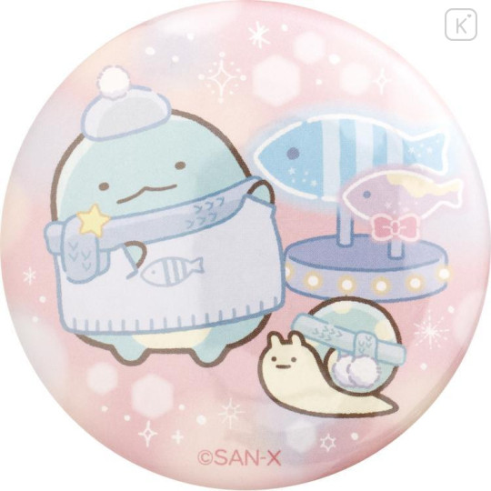 Japan San-X Secret Can Badge - Sumikko Gurashi / A Sparkling Night with Tokage and its Mother - 7