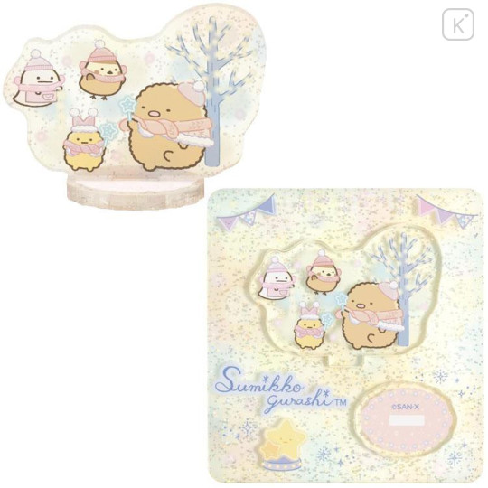 Japan San-X Secret Acrylic Stand - Sumikko Gurashi / A Sparkling Night with Tokage and its Mother - 6