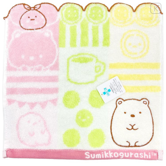 Japan San-X Jacquard Towel Handkerchief - Sumikko Gurashi / Shirokuma - 1