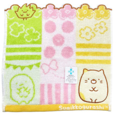 Japan San-X Jacquard Towel Handkerchief - Sumikko Gurashi / Neko & Zassou