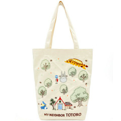 Japan Ghibli Embroidery Tote Bag - My Neighbor Totoro / Forest