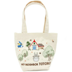 Japan Ghibli Embroidery Mini Tote Bag - My Neighbor Totoro / Forest