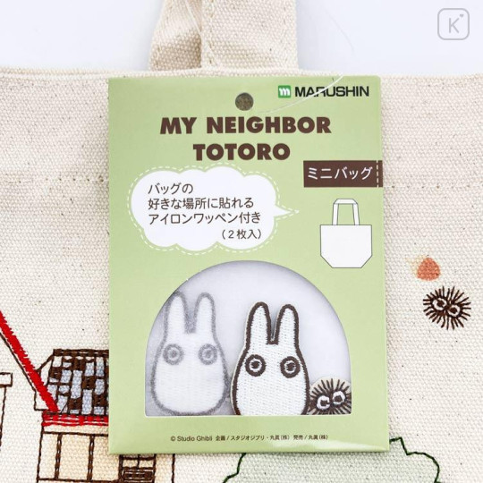 Japan Ghibli Embroidery Mini Tote Bag - My Neighbor Totoro / Forest - 5