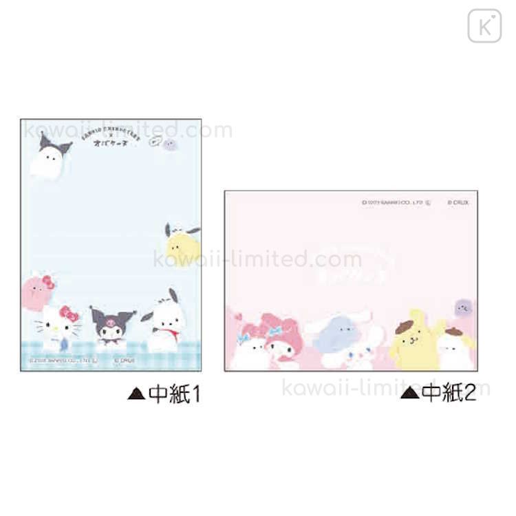 Japan Sanrio × Obakenu Mini Notepad - Cinnamoroll / Hello Kitty / My ...