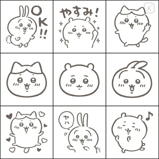Japan Chiikawa Check Stamp Set - Chiikawa & Hachiware & Usagi - 3