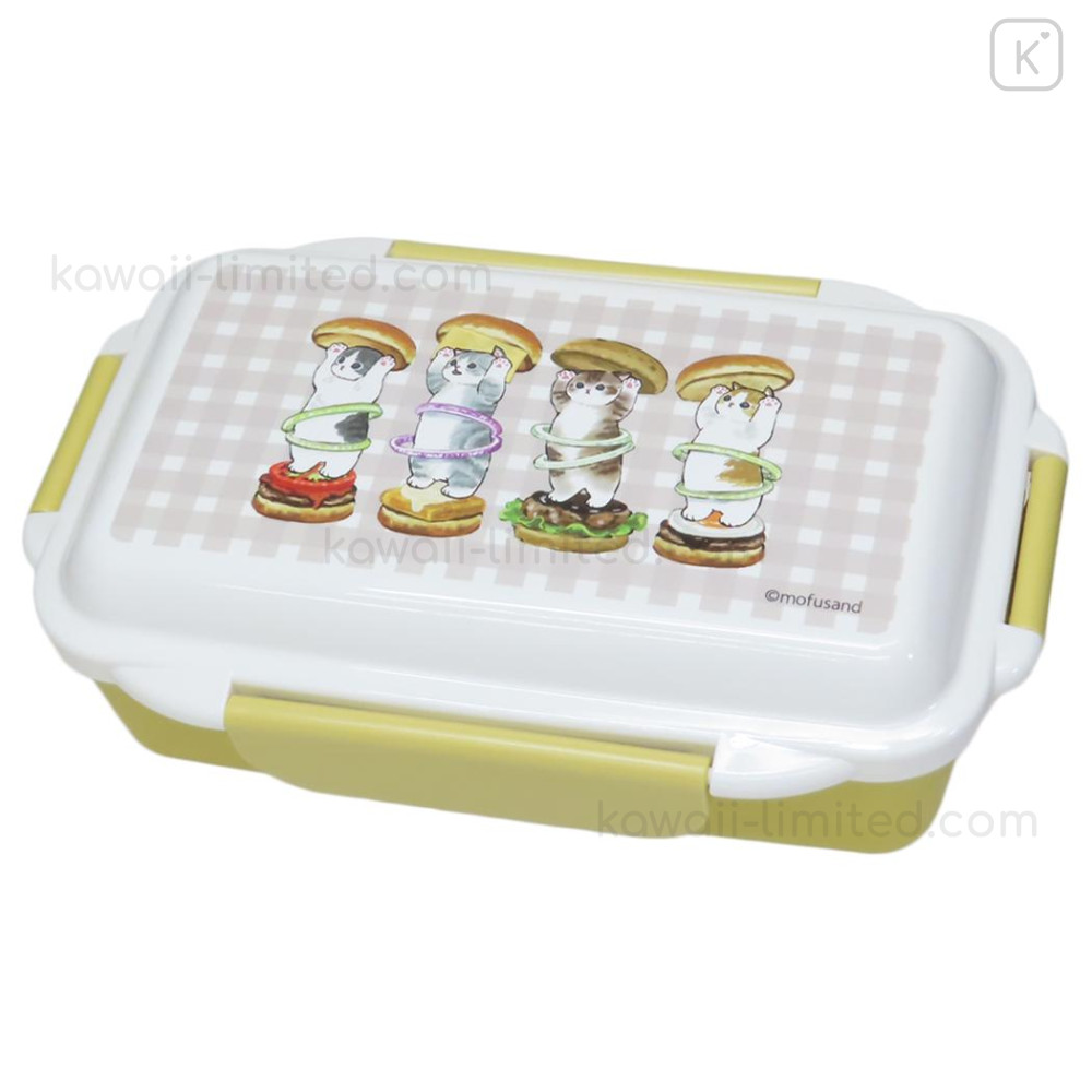 Japan Mofusand Bento Lunch Box 500ml - Cat : Burger Nyan | Kawaii Limited