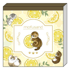 Japan Mofusand Square Memo - Fruit Cat / Lemon