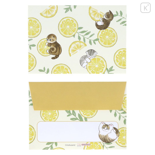 Japan Mofusand Mini Letter Set - Fruit Cat / Lemon - 3