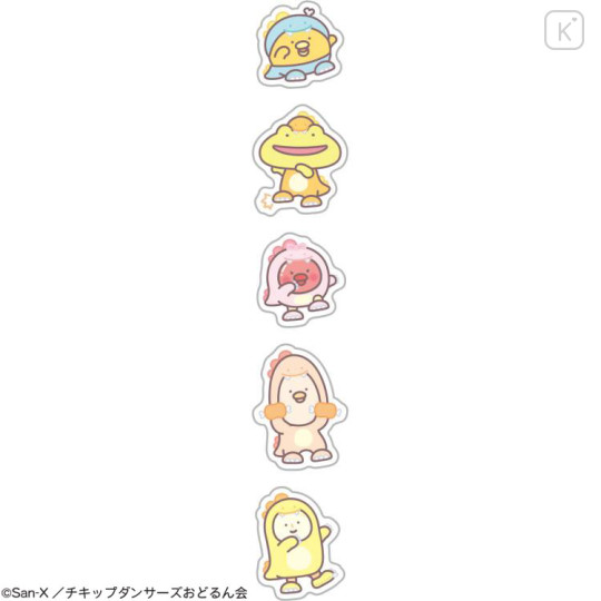 Japan San-X Sheet Sticker - Chickip Dancers / Dinosaur Gao Gao Step A - 2