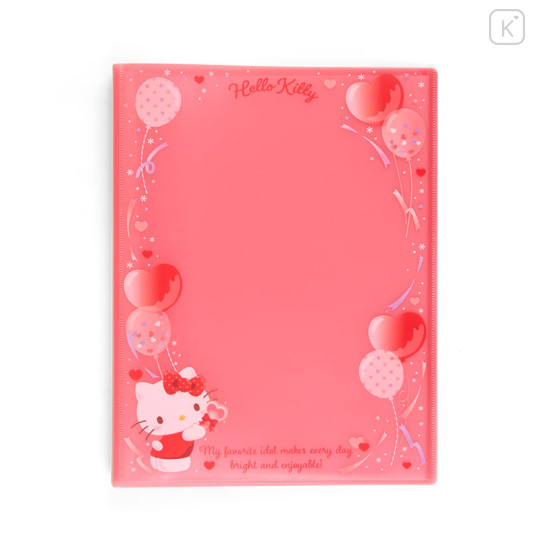 Japan Sanrio Original A4 Clear File Holder 20 Pockets - Hello Kitty / Enjoy Idol - 1
