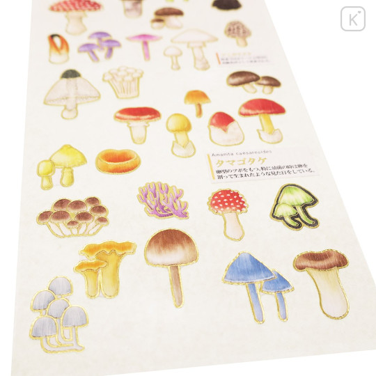 Japan Picture Book Sticker - Mushroom - 2