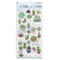 Japan Picture Book Sticker - Succulent Plant - 1