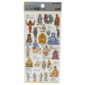Japan Picture Book Sticker - Buddha Statue - 1