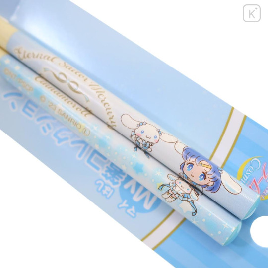 Japan Sanrio × Sailor Moon Cosmos 21cm Bamboo Chopsticks - Sailor Mercury × Cinnamoroll - 2