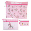 Japan Sanrio Flat Pouch Set - My Melody / Pink - 1