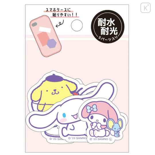 Japan Sanrio Vinyl Sticker Set - Characters / Happy - 1