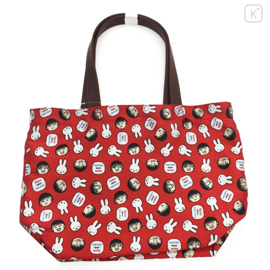 Japan Chibi Maruko-chan × Miffy Mini Tote Bag - Red - 1